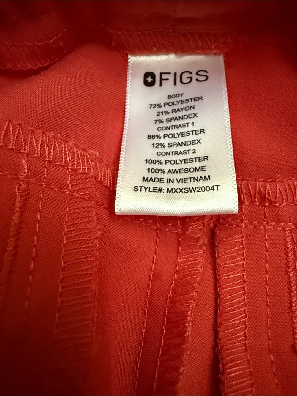Figs Men's Rust Jogger Sweatpants with Grey Drawstring